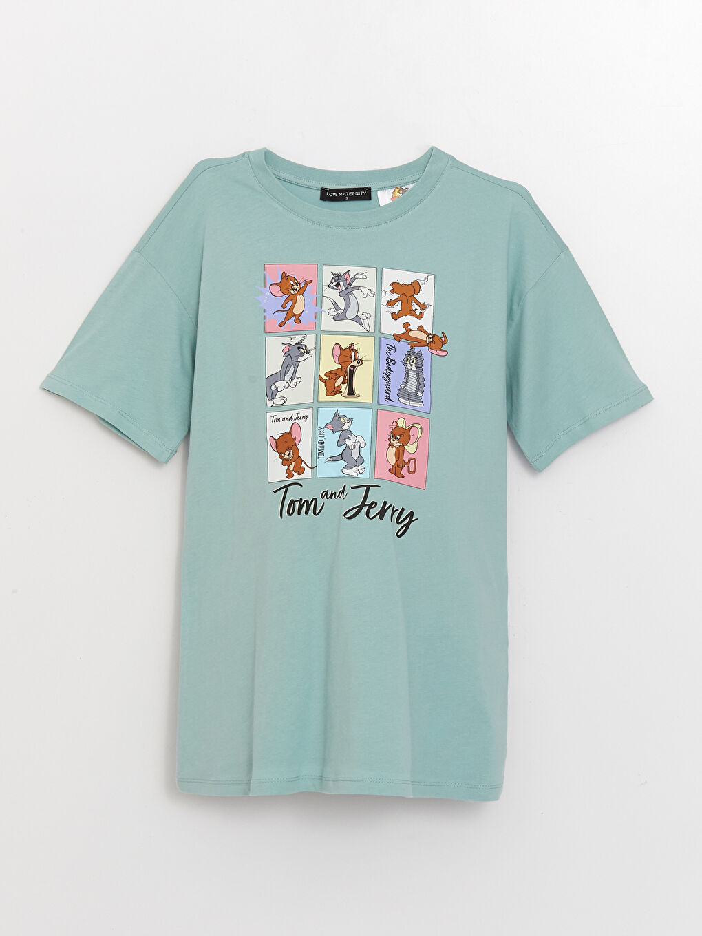 Crew Neck Tom&Jerry Printed Short Sleeve Maternity T-Shirt -S3GP65Z8-V6A