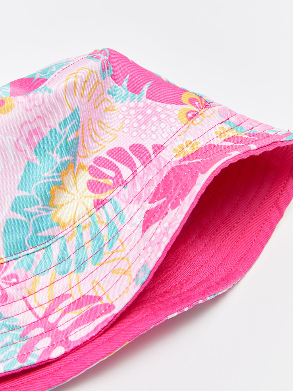 Karışık Çift Taraflı Kız Çocuk Bucket Şapka-4