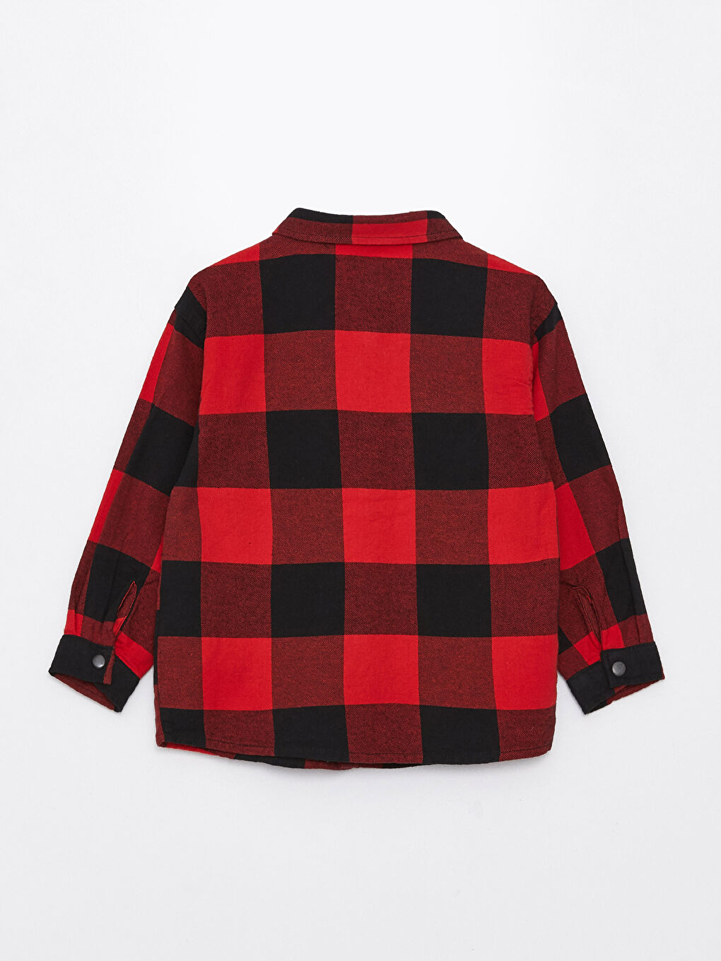Long Sleeve Plaid Patterned Baby Boy Shirt-1