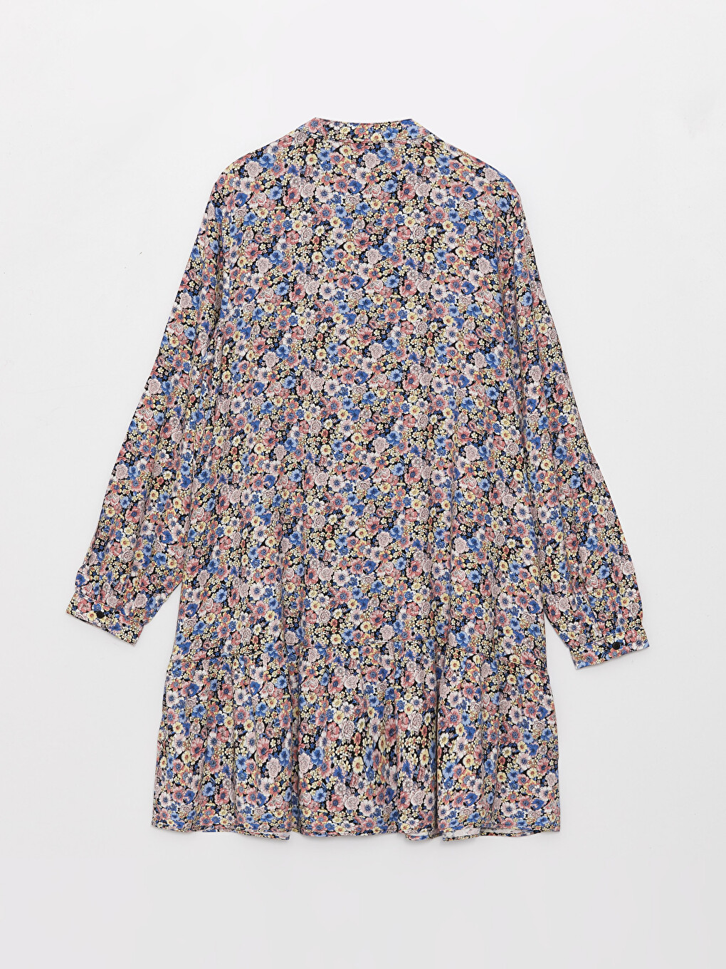 Grandad Collar Floral Long Sleeve Women's Tunic-6