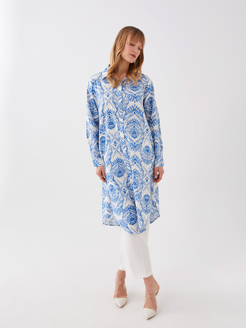 قميص تونيك منقوش للسيدات-2