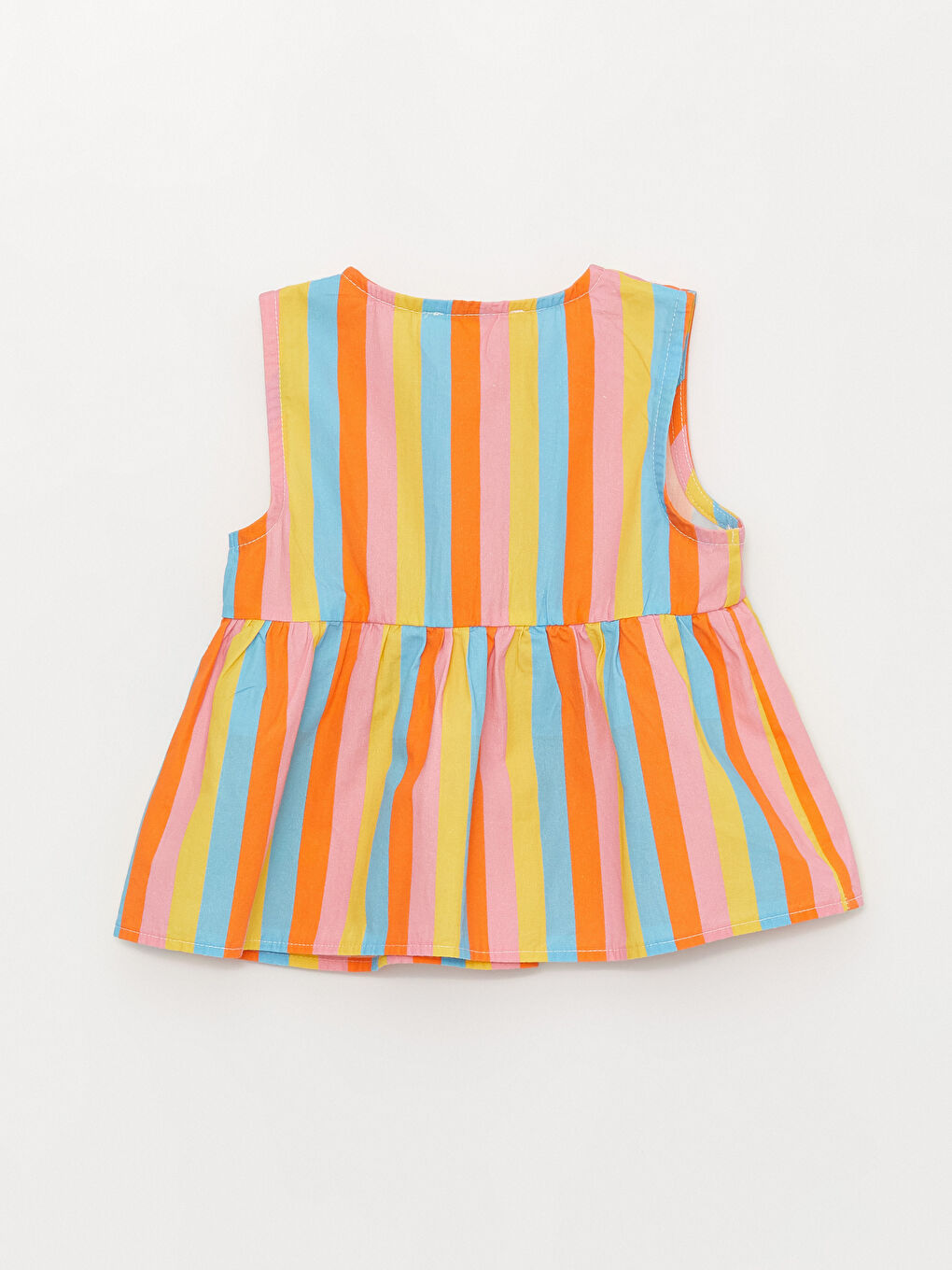 Chemise Bébé Fille Col Rond Bloc de Couleurs-6