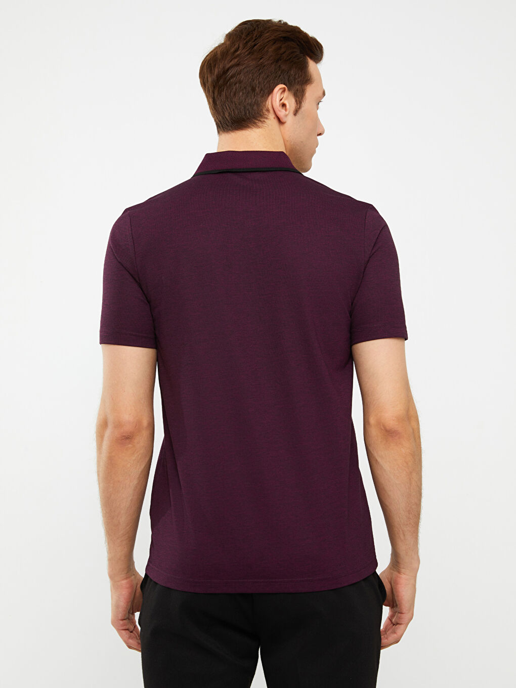 تيشيرت ياقة بولو كم قصير مُعالج بالميرسرايز للرجال-4