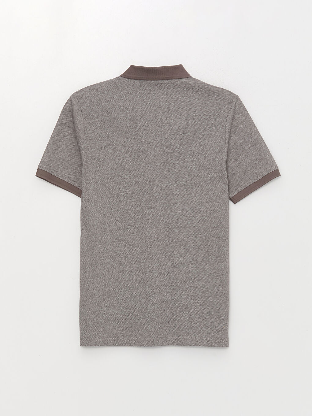 Ерлерге арналған мерсерленген поло жағалы қысқа жең футболка-6