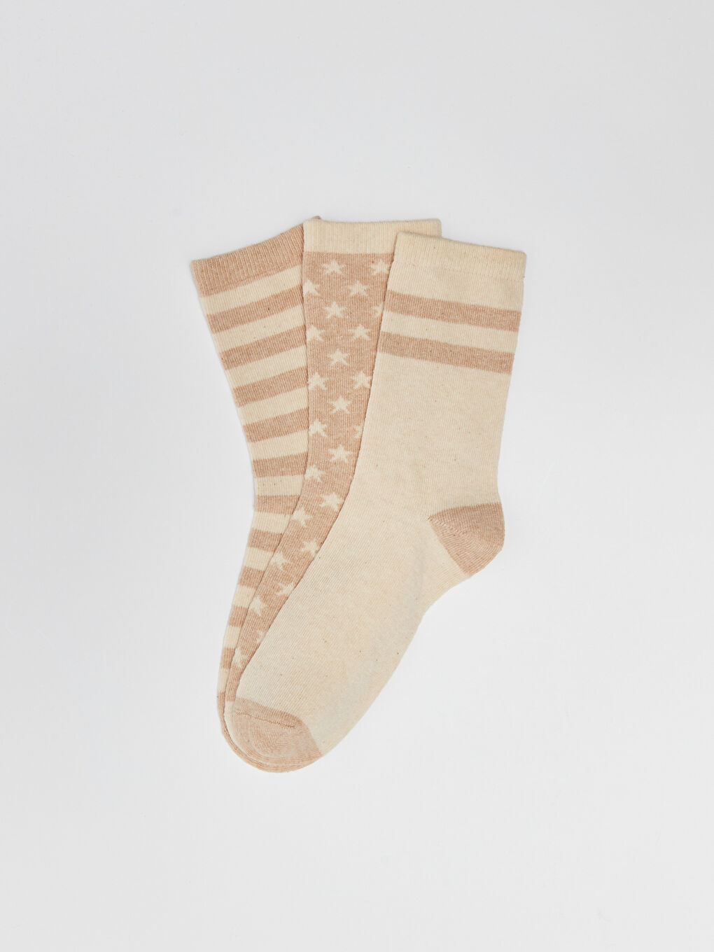 Karışık Desenli Erkek Çocuk Soket Çorap 3'lü-1