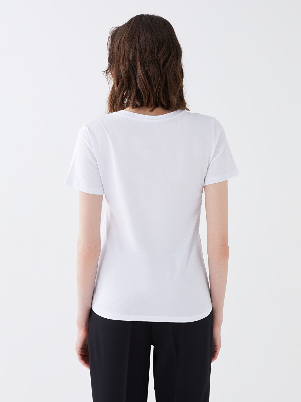 Beyaz Kadın Nostaljik Maymun Baskılı Tişört-4