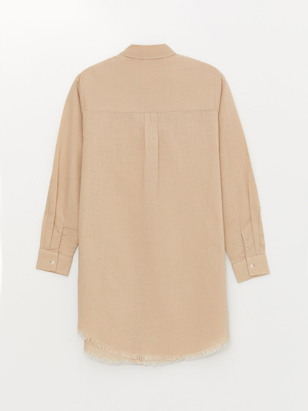 قميص تونيك للسيدات كم طويل سادة-6