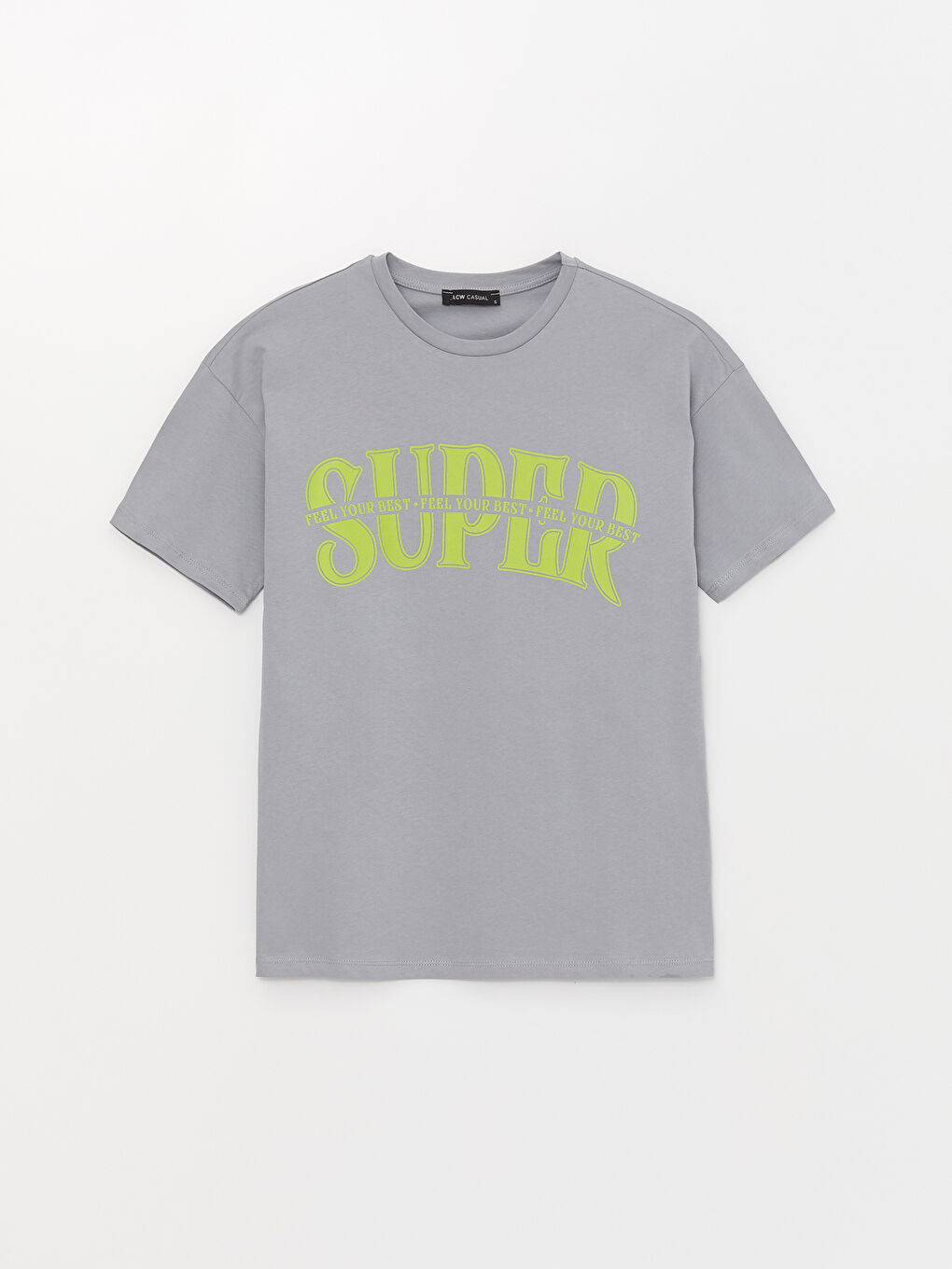 تيشيرت نسائي بأكمام قصيرة وياقة دائرية مطبوع-5