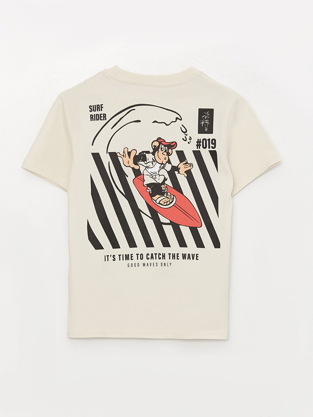 LCW Kids Crew Neck Nostalgic Monkey Printed Short Sleeve Boys' T-Shirt -S3GQ73Z4-FWM