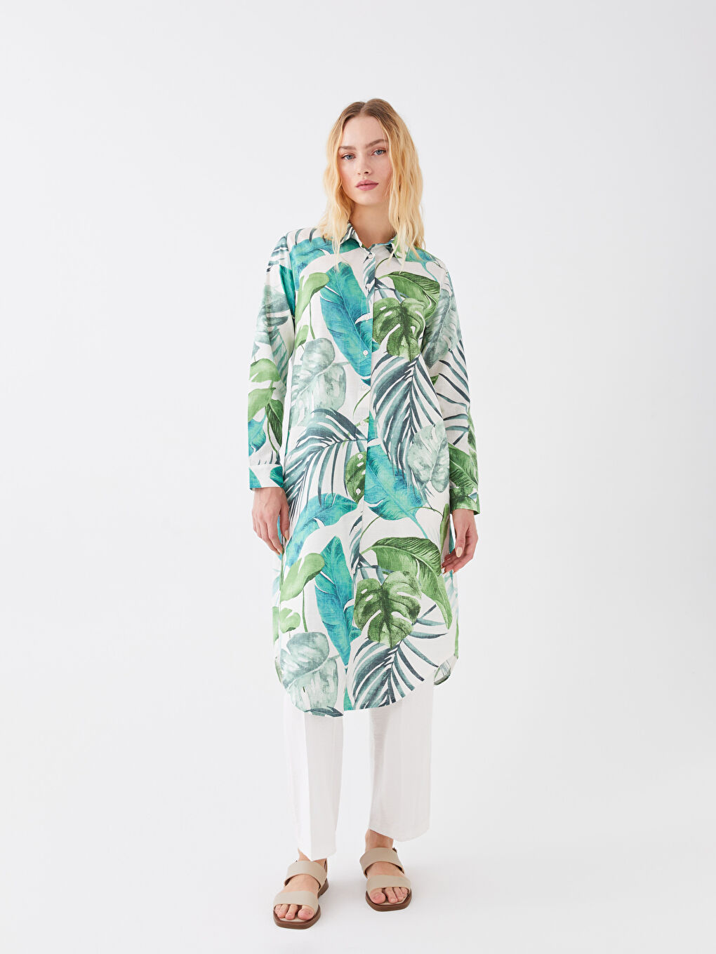 Patterned Women's Shirt Tunic