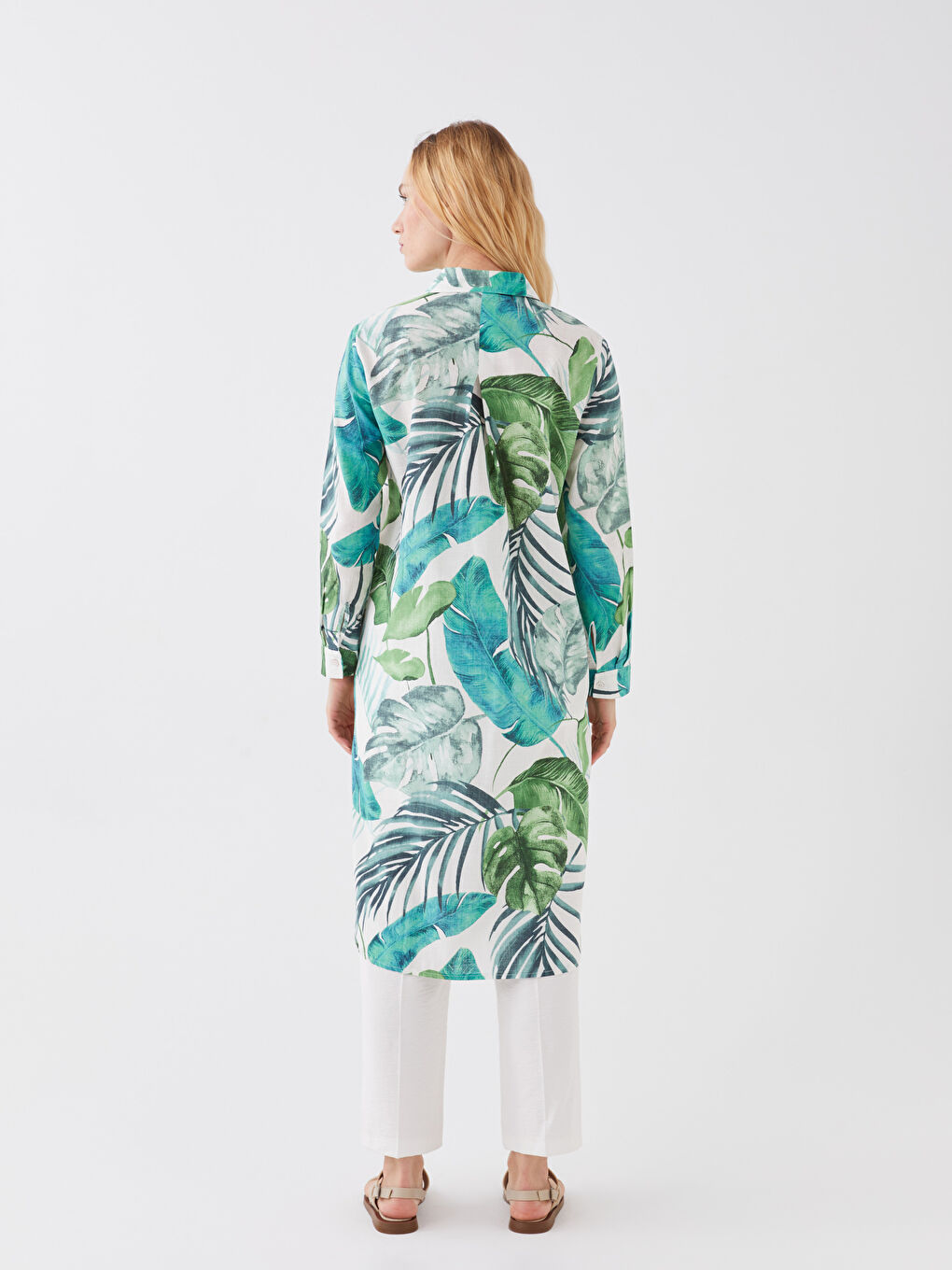 Patterned Women's Shirt Tunic-4