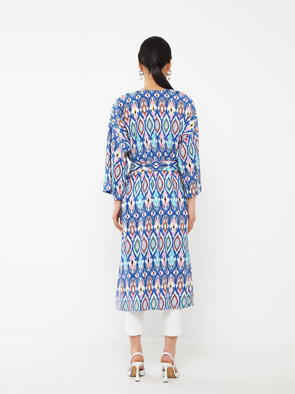 LC Waikiki Šal kragna Uzorak Preveliko Ženski Kimono -S3GQ82Z8-F9C