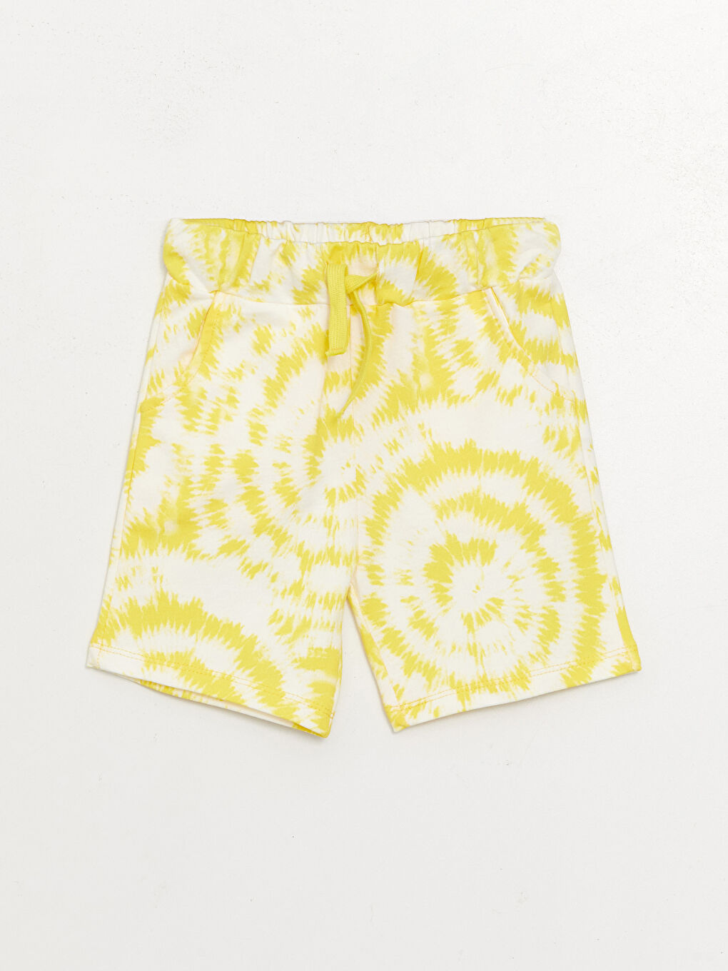 Sarı Bisiklet Yaka Kısa Kollu Desenli Erkek Bebek Tişört ve Şort 2'li Takım-2