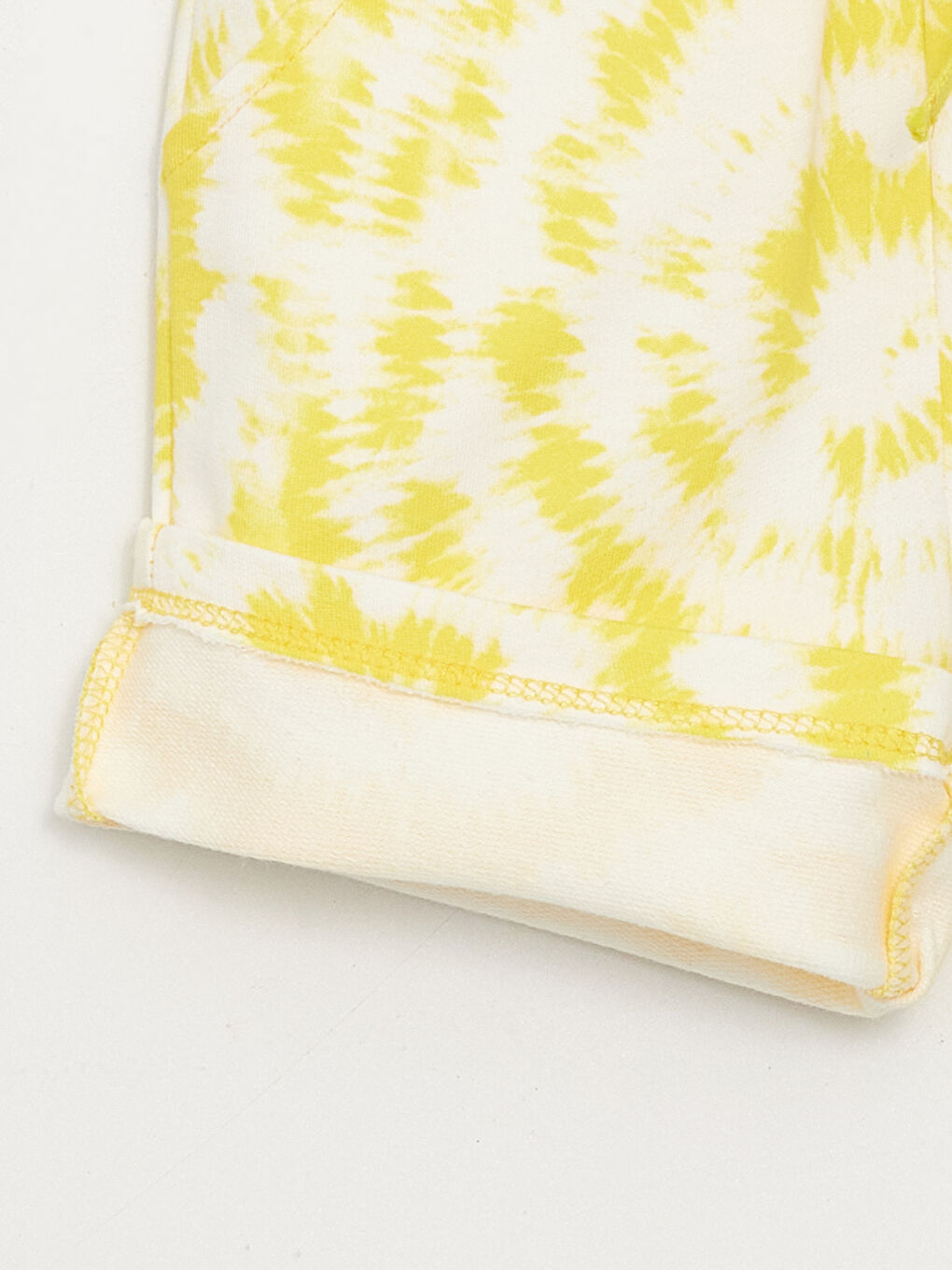 Sarı Bisiklet Yaka Kısa Kollu Desenli Erkek Bebek Tişört ve Şort 2'li Takım-3