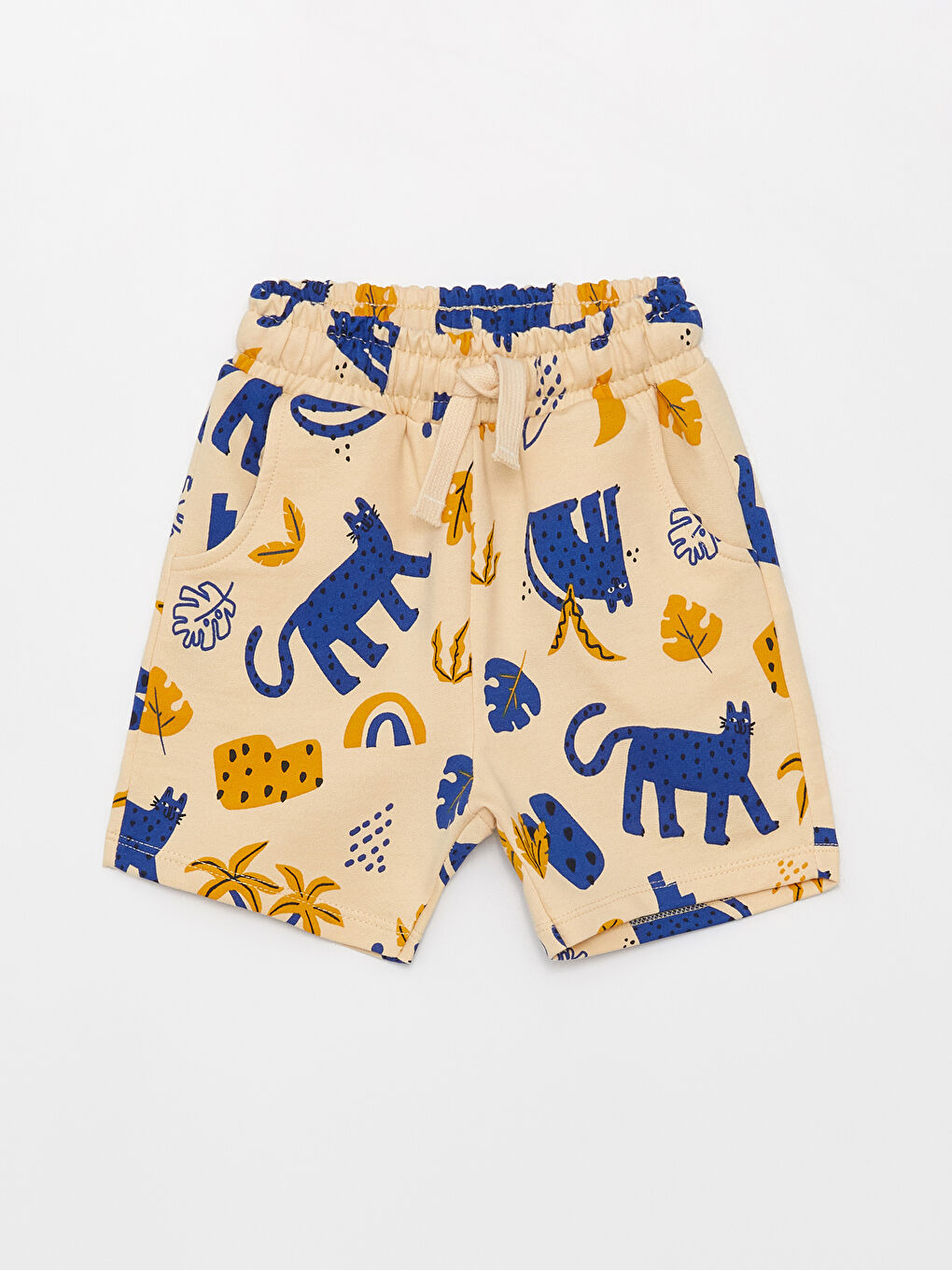 Crew Neck Patterned Baby Boy Undershirt and Shorts 2-Pack-2
