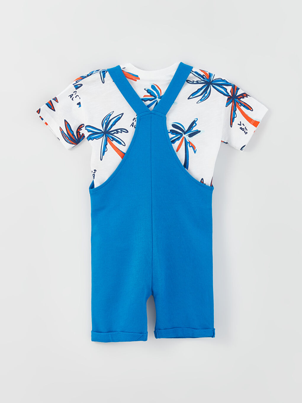 تيشيرت بياقة دائرية وسالوبيت للأولاد الرضع - عبوة من قطعتين-3