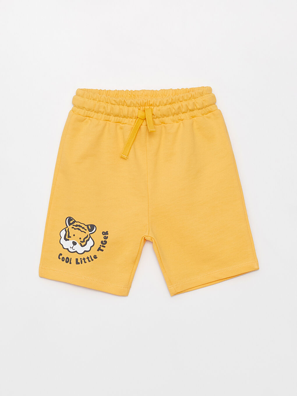 Ekru Bisiklet Yaka Baskılı Erkek Bebek Tişört ve Şort 2'li Takım-2