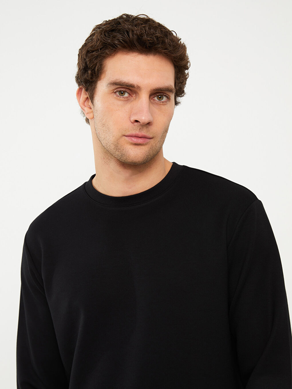 Crew Neck Long Sleeve Men's Sweatshirt-1
