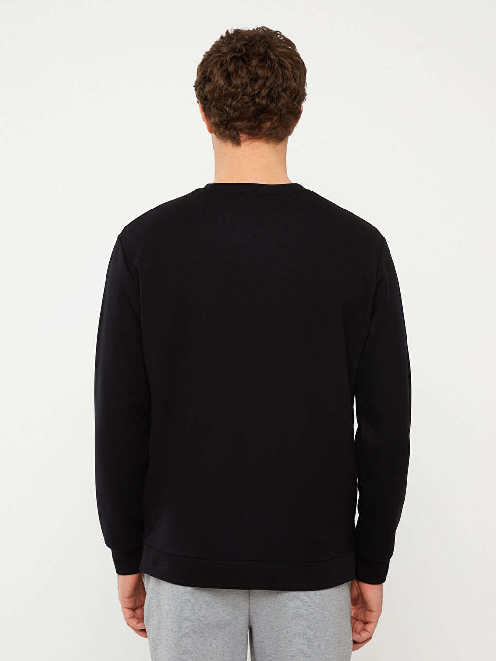Crew Neck Long Sleeve Men's Sweatshirt-4
