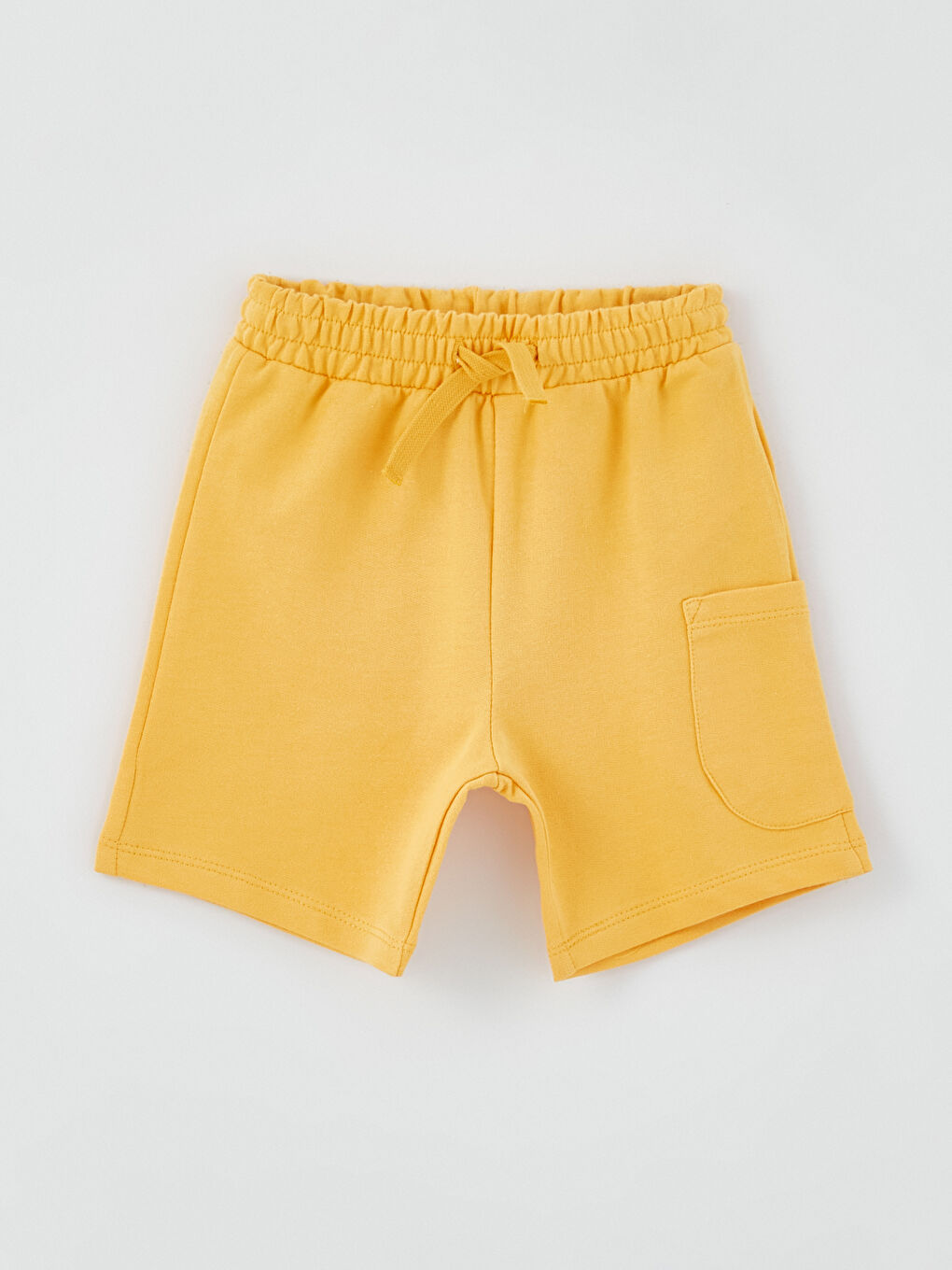 Ekru Bisiklet Yaka Erkek Bebek Tişört ve Şort 2'li-2