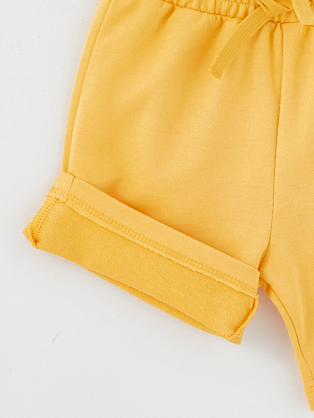 Ekru Bisiklet Yaka Erkek Bebek Tişört ve Şort 2'li-3