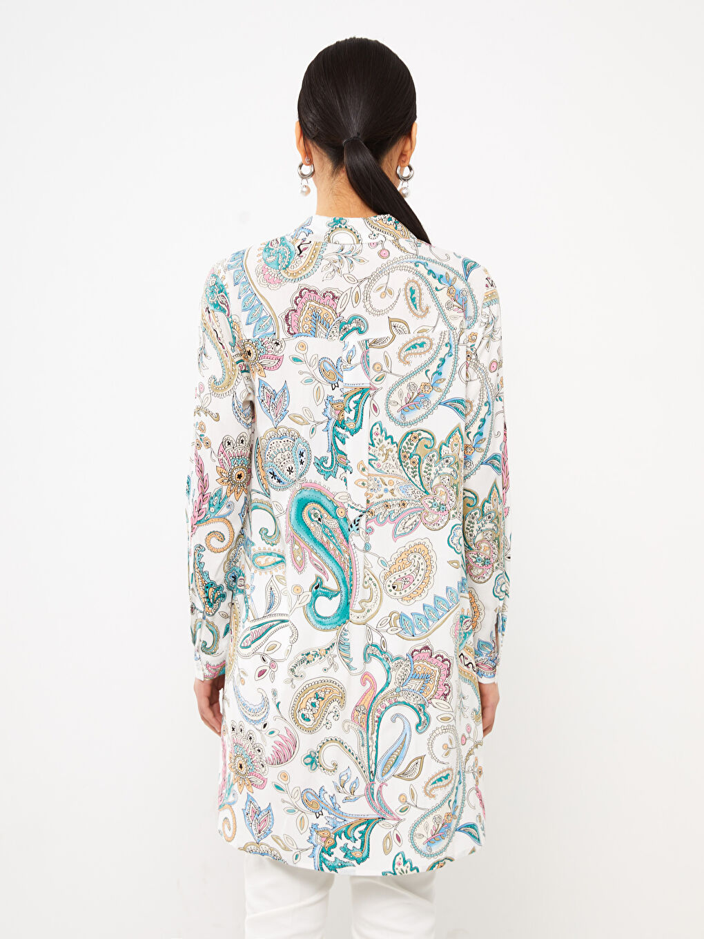 Patterned Women's Shirt Tunic-4