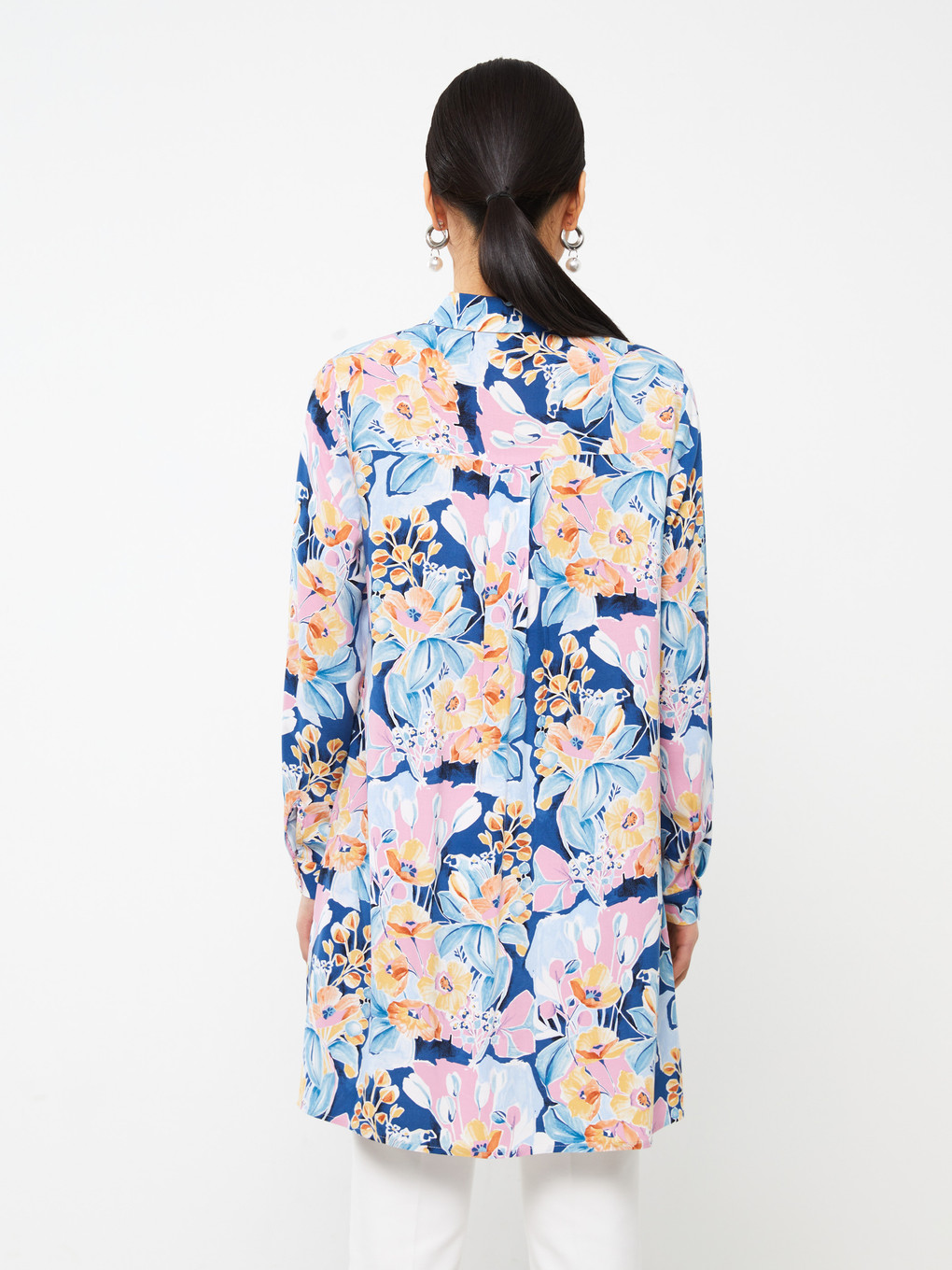 Patterned Women's Shirt Tunic-4