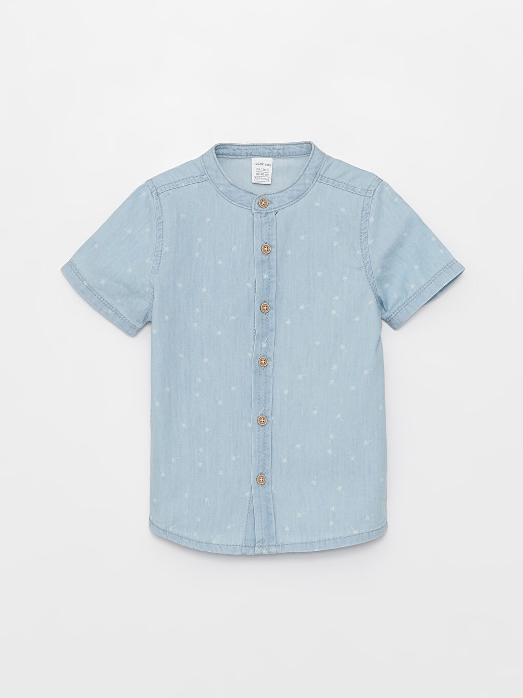 Grandad Collar Short Sleeve Baby Boy Jean Shirt -S3GR60Z1-LQK