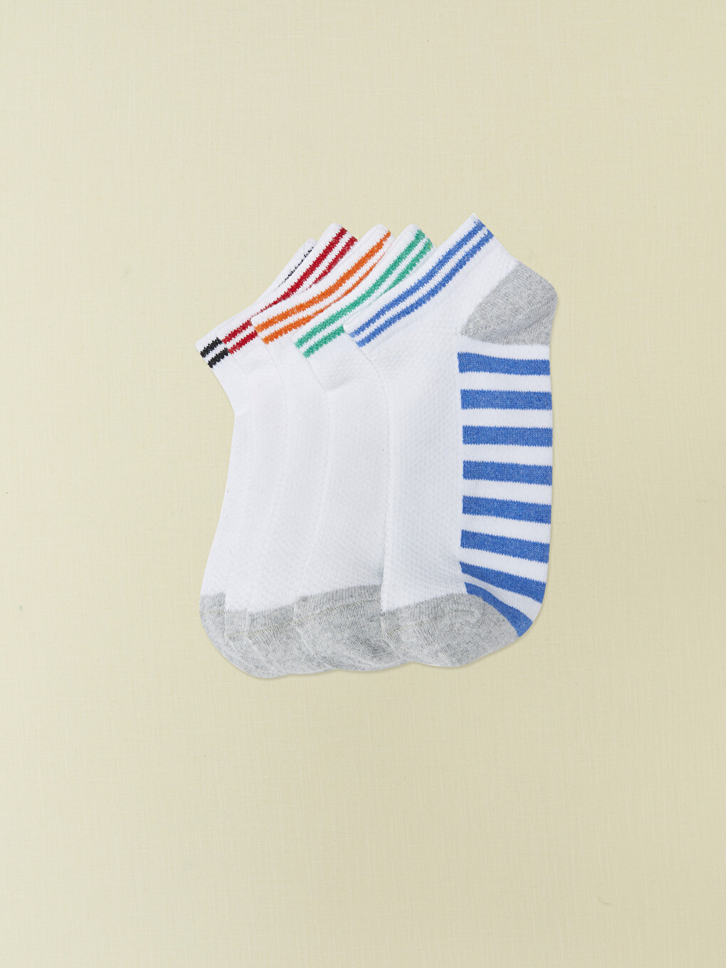 Striped Boys' Trainer Socks 5 Pack-1