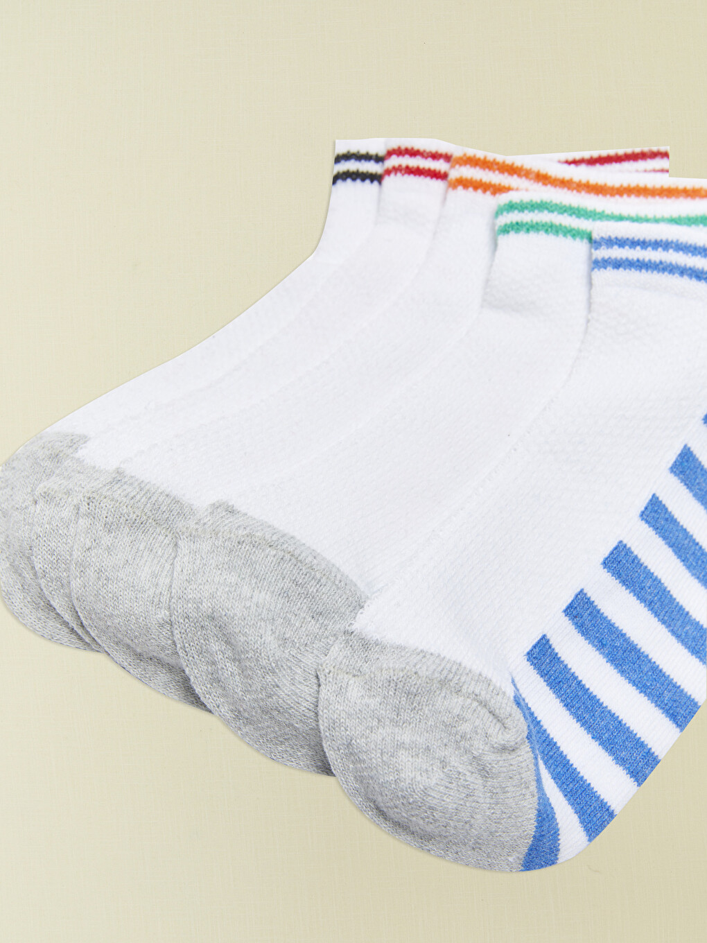 Striped Boys' Trainer Socks 5 Pack-2
