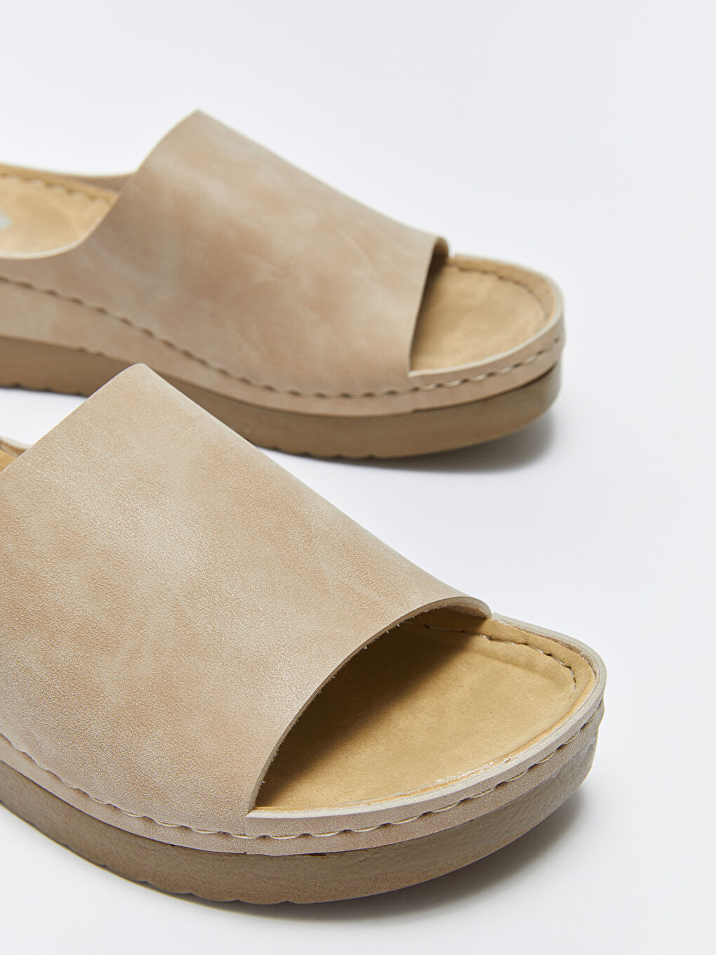 Slider en Suédine à Bride Unique pour Femmes-2