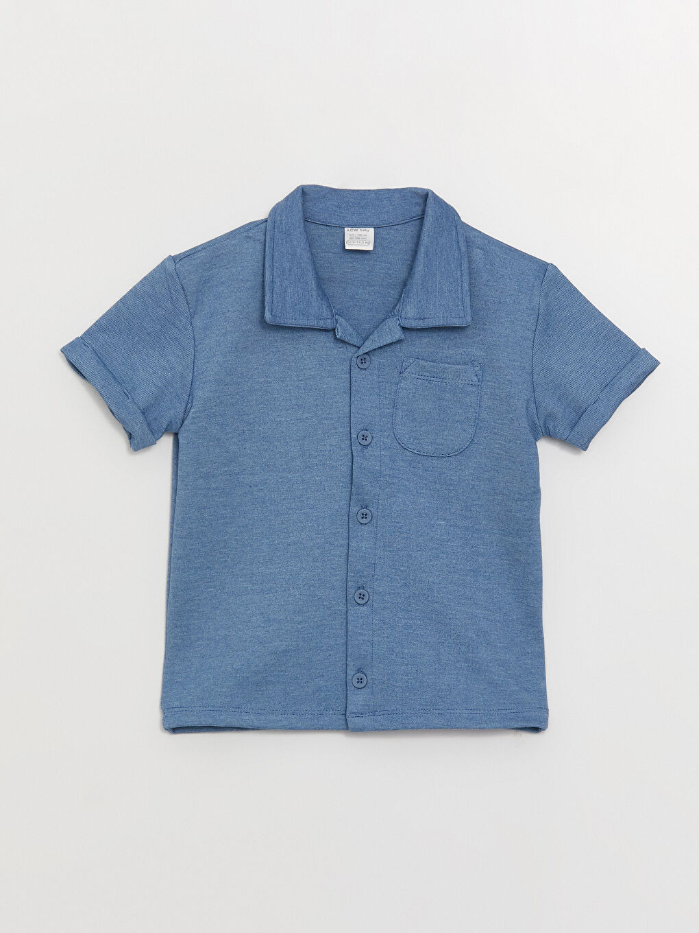 طقم قميص كم قصير أساسي للأولاد الرضع مع شورت - مجموعة من قطعتين-1