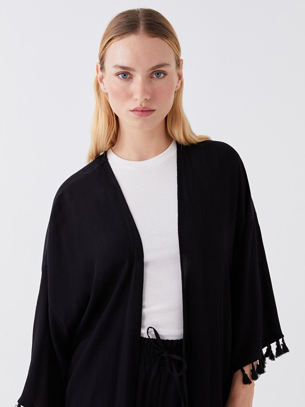 LC Waikiki Šal kragna Jednostavno Preveliko Ženski Kimono -S3GR97Z8-CVL