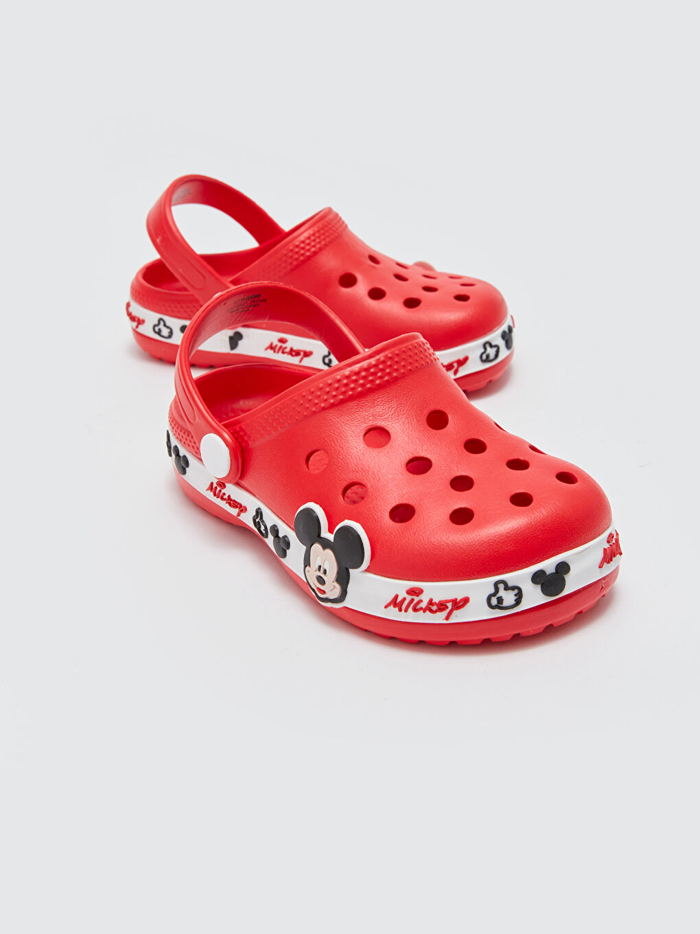 Kırmızı Mickey Mouse Lisanslı Patch Detaylı Erkek Bebek Plaj Sandaleti-2