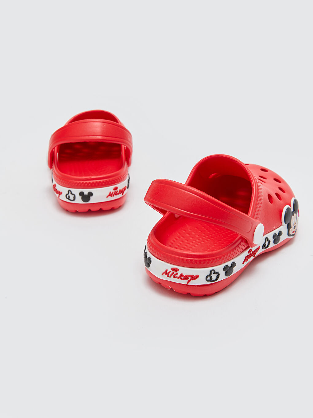 Kırmızı Mickey Mouse Lisanslı Patch Detaylı Erkek Bebek Plaj Sandaleti-4