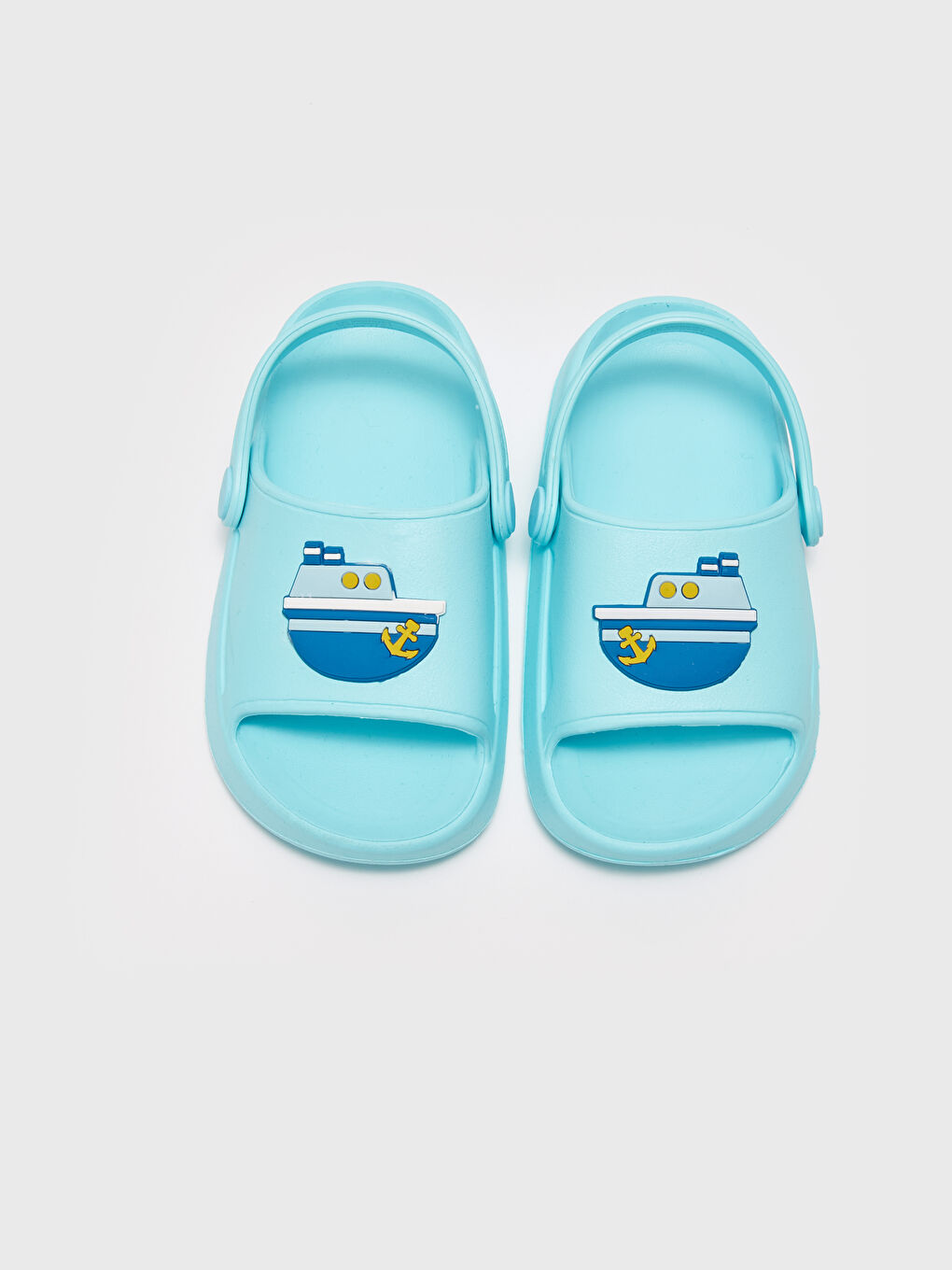 Turkuaz Tek Bantlı Baskılı Erkek Bebek Sandalet-2