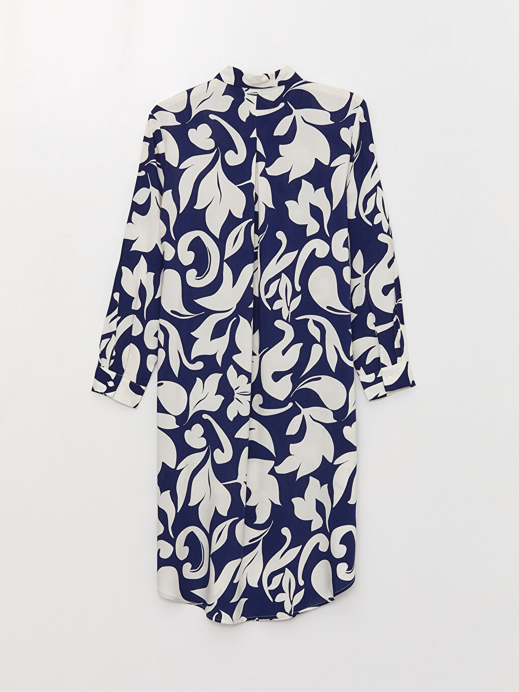 İndigo Desenli Kadın Gömlek Tunik-7