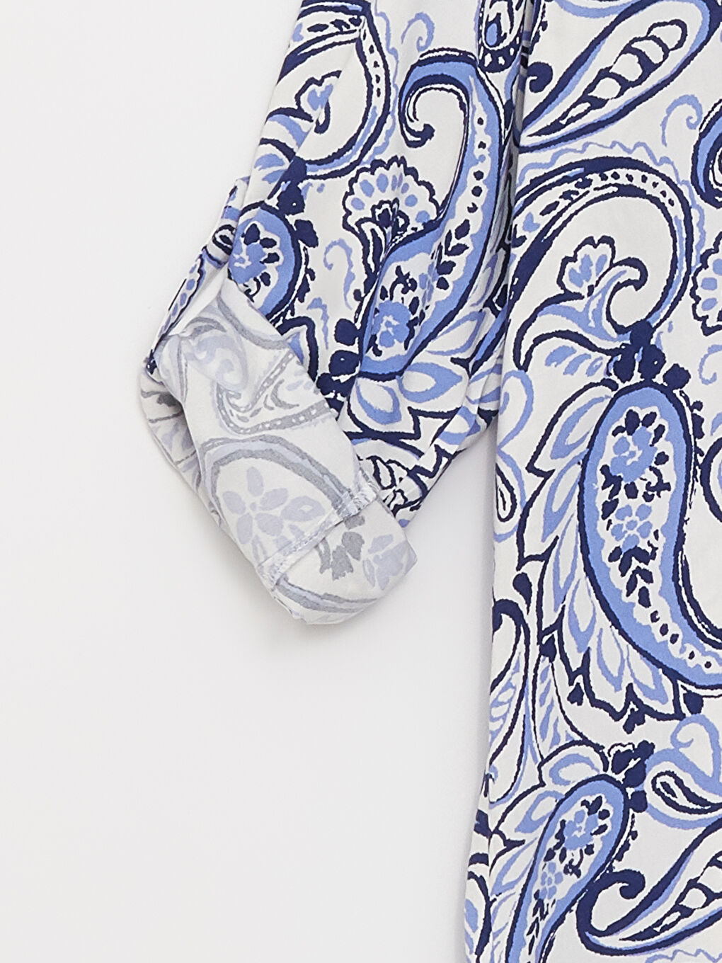 Tunică Cămașă Supradimensionată cu Mânecă Lungă și Model pentru Femei-7