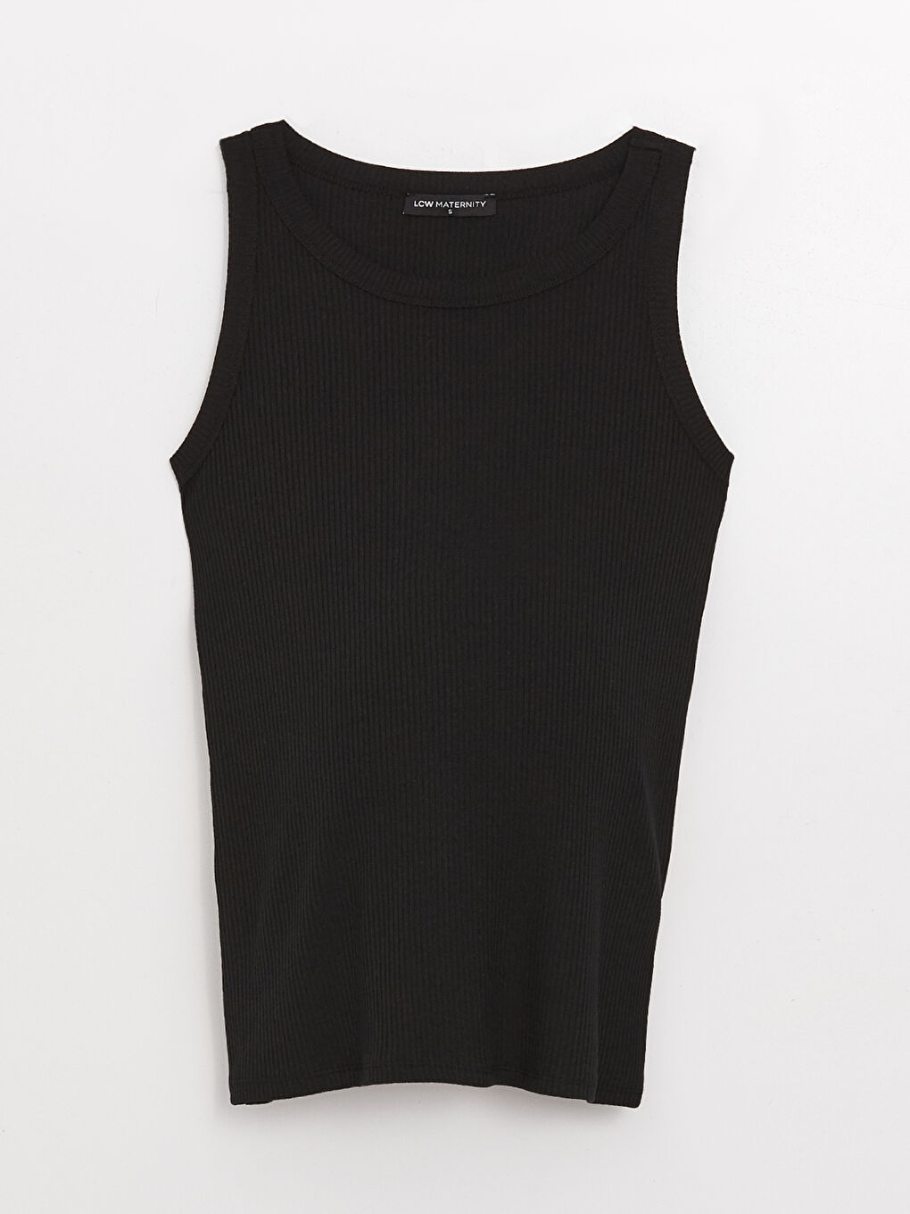 Siyah Hamile Bisiklet Yaka Düz Atlet-5