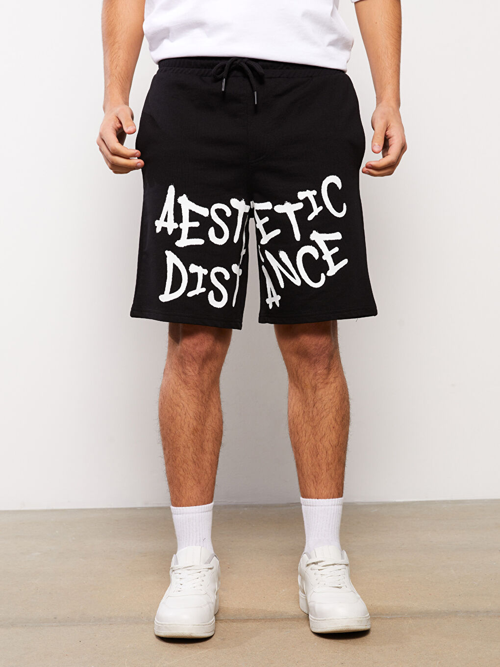 Slim Fit Men's Elastic Waist Shorts -S3GS32Z8-CVL