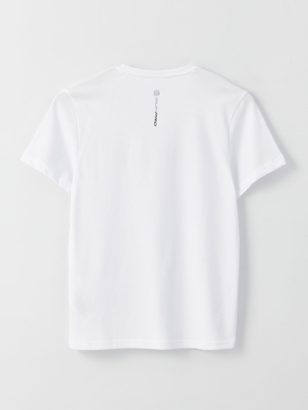 Beyaz Bisiklet Yaka Kısa Kollu Erkek Spor Tişört-6