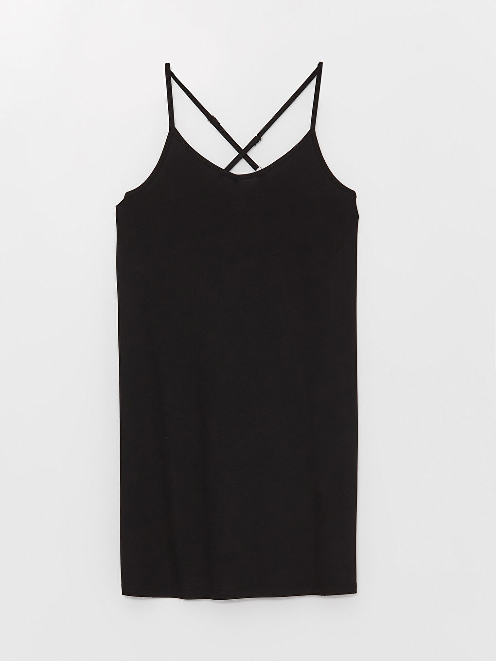 Petite V-Neck Straight Strap Women's Nightgown -S3GS44Z8-CVL