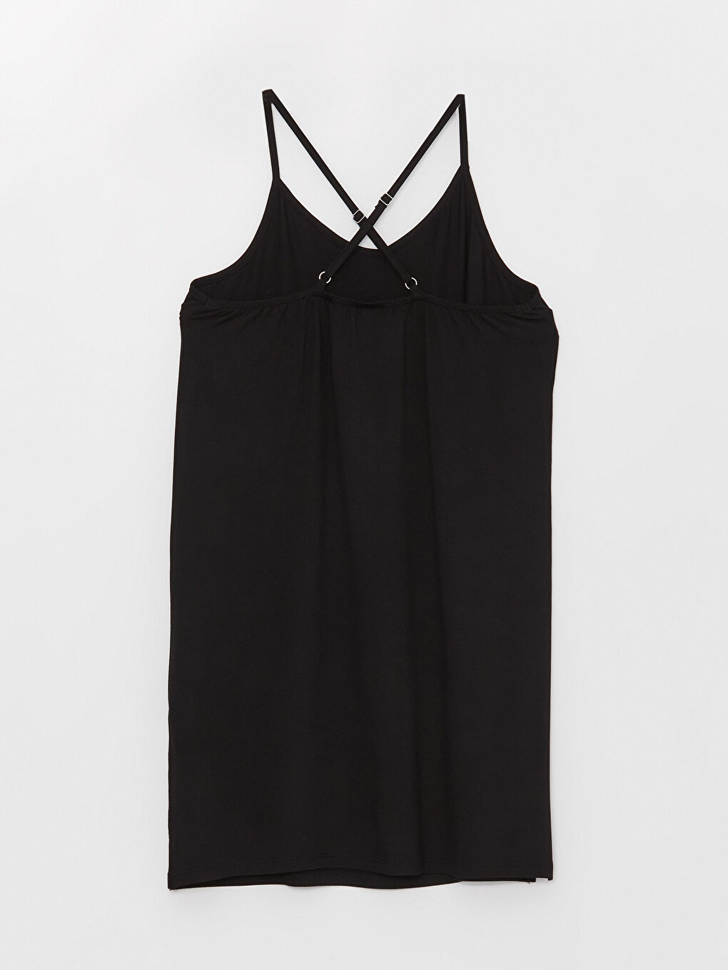 Petite V-Neck Straight Strap Women's Nightgown -S3GS44Z8-CVL