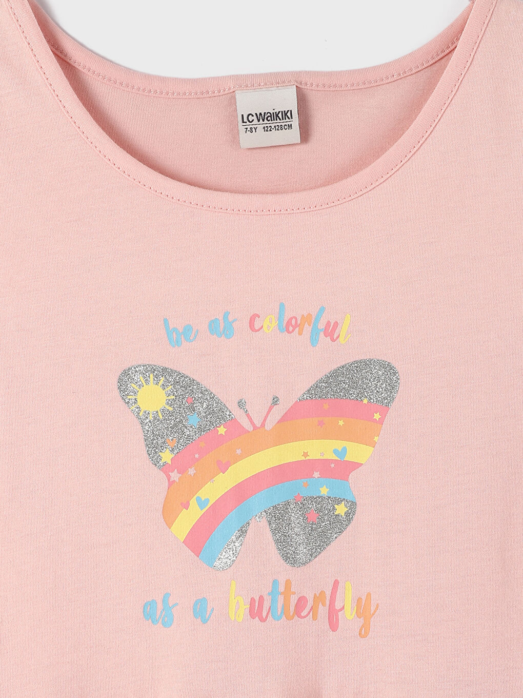 Crew Neck Printed Girls' Dress-2