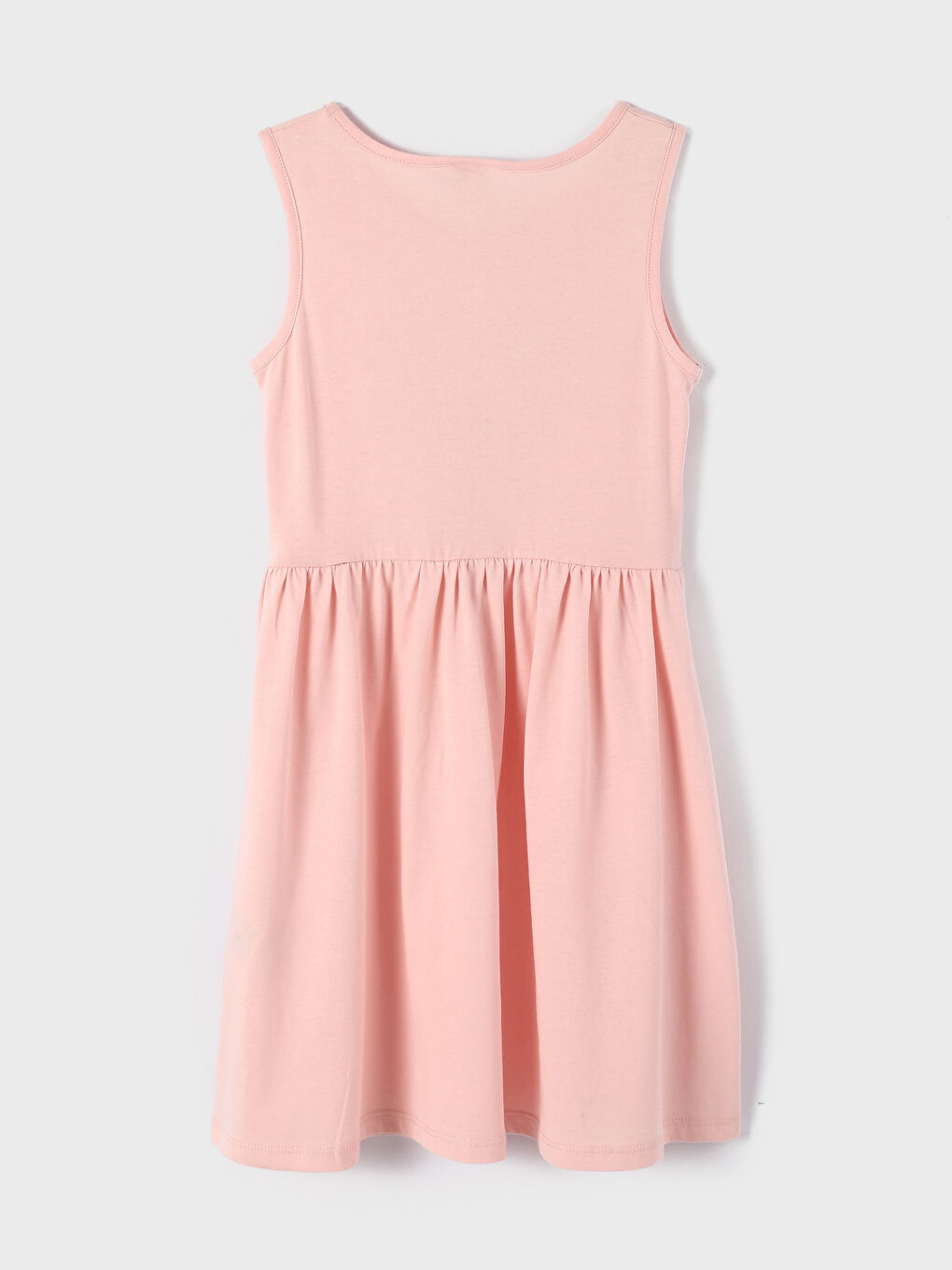 Crew Neck Printed Girls' Dress-1