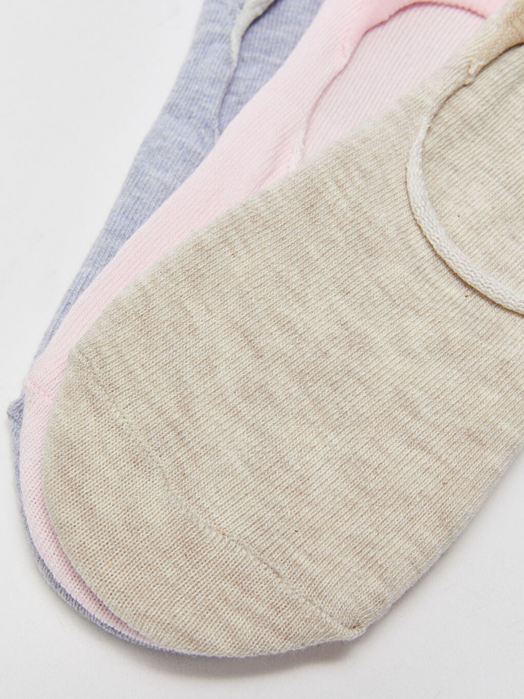 Mavi Kadın Düz Babet Çorap 3'lü-3