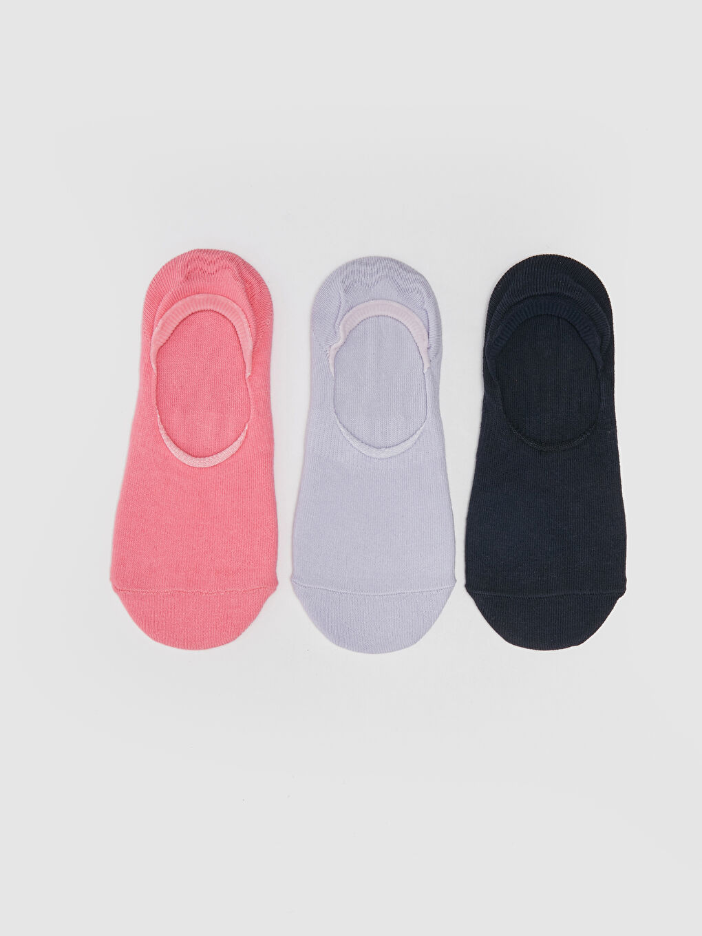 Women's Plain Invisible Socks 3-packs