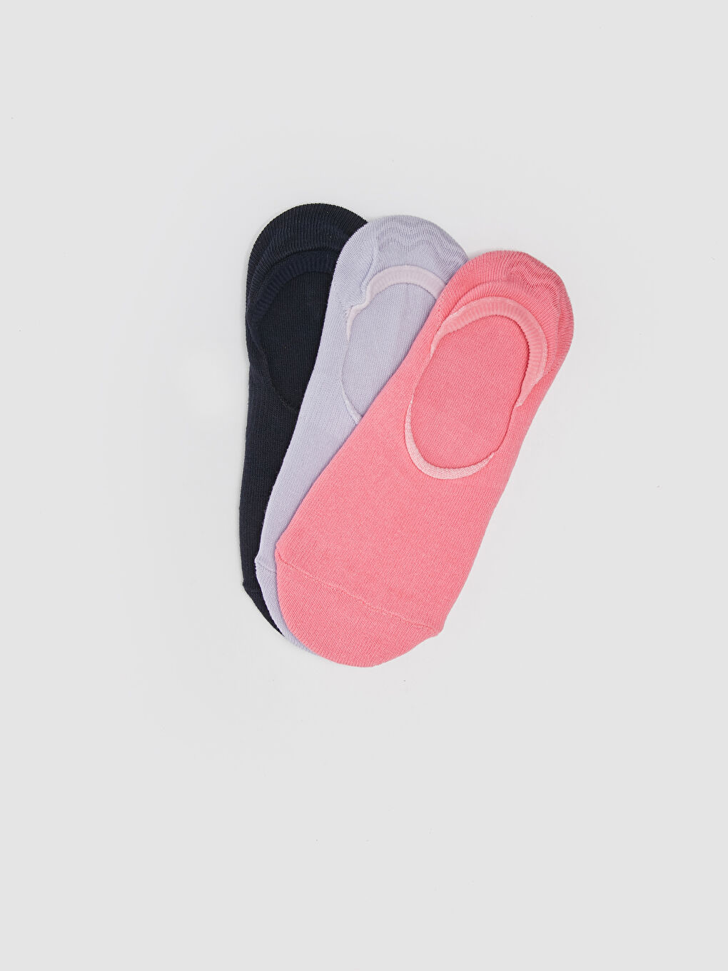 Women's Plain Invisible Socks 3-packs-1