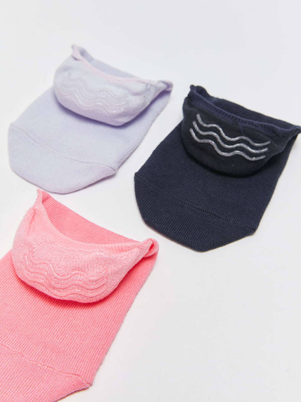 Women's Plain Invisible Socks 3-packs-2