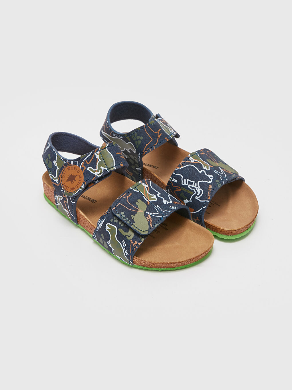 Sandale Imprimate cu Bandă Velcro pentru Băieți